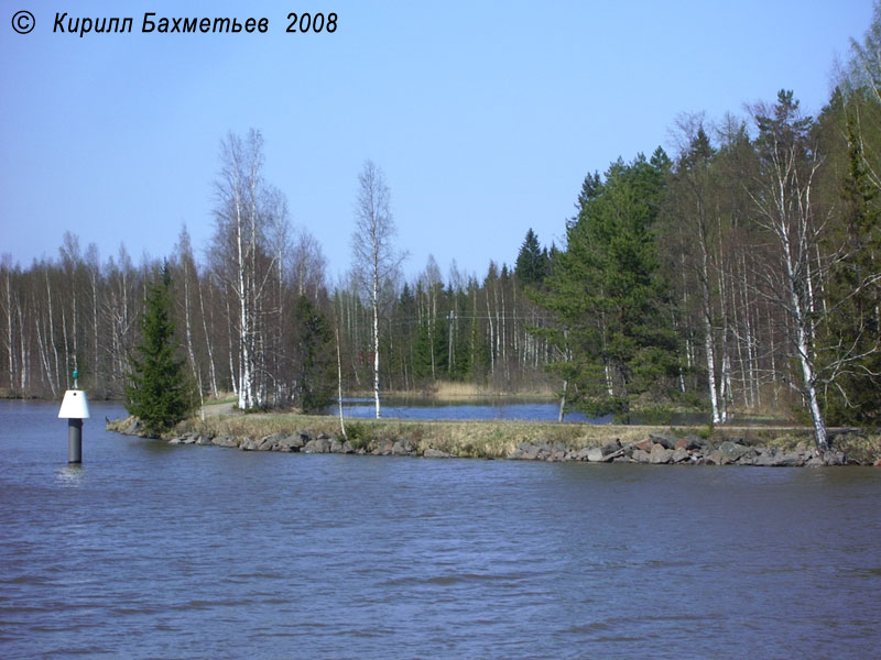 Старое и новое русло Сайменского канала